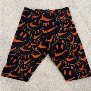 Nike Kids Black & Orange Smiley Biker Shorts